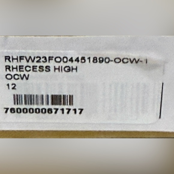 Rhude Rhecess High Sneakers Men’s Size 12 Designer Luxury Streetwear NEW IN BOX - Picture 7 of 7